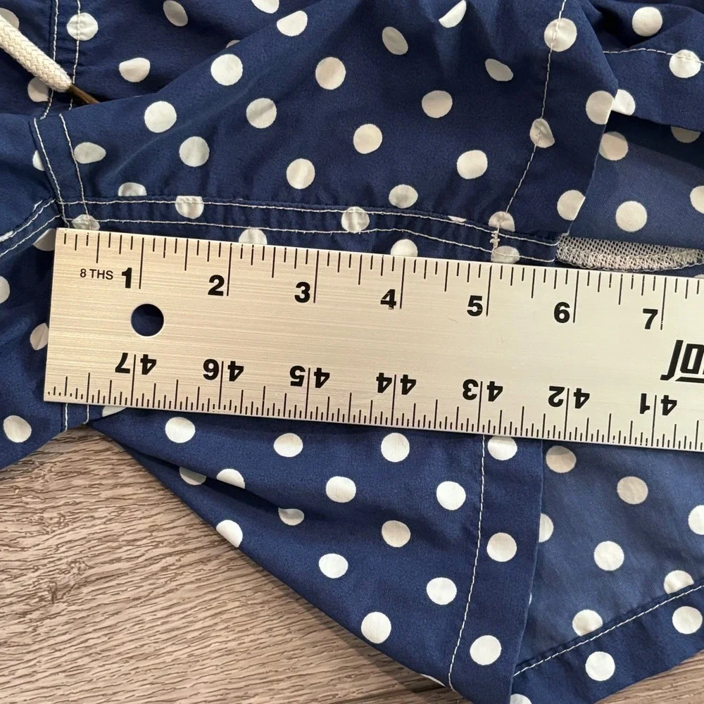 Polo Ralph Lauren Swim Trunks Mens Large Blue Polka Dot Pony Preppy Beach Summer
